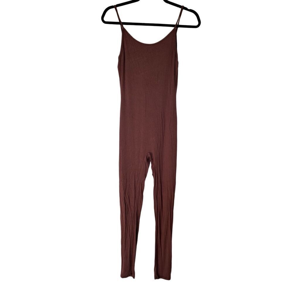 NWT Fashion Nova “Nova Season Jumpsuit” Chocolate One Piece Spaghetti Strap Jump
